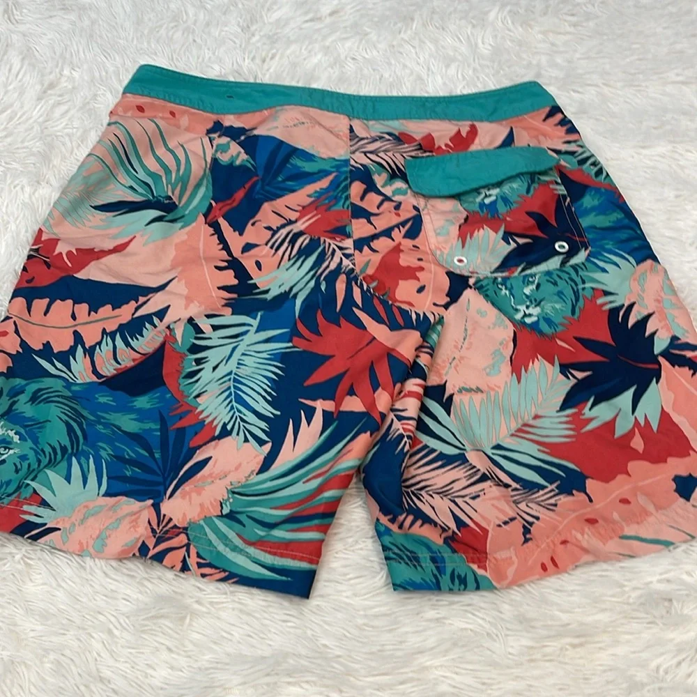 American Eagle Outfitters Blue and Pink Board Shorts Vibrant Swimwear MENS M